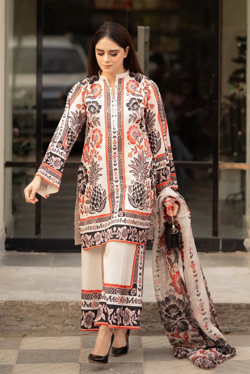 Rukhsar Printed Three Piece