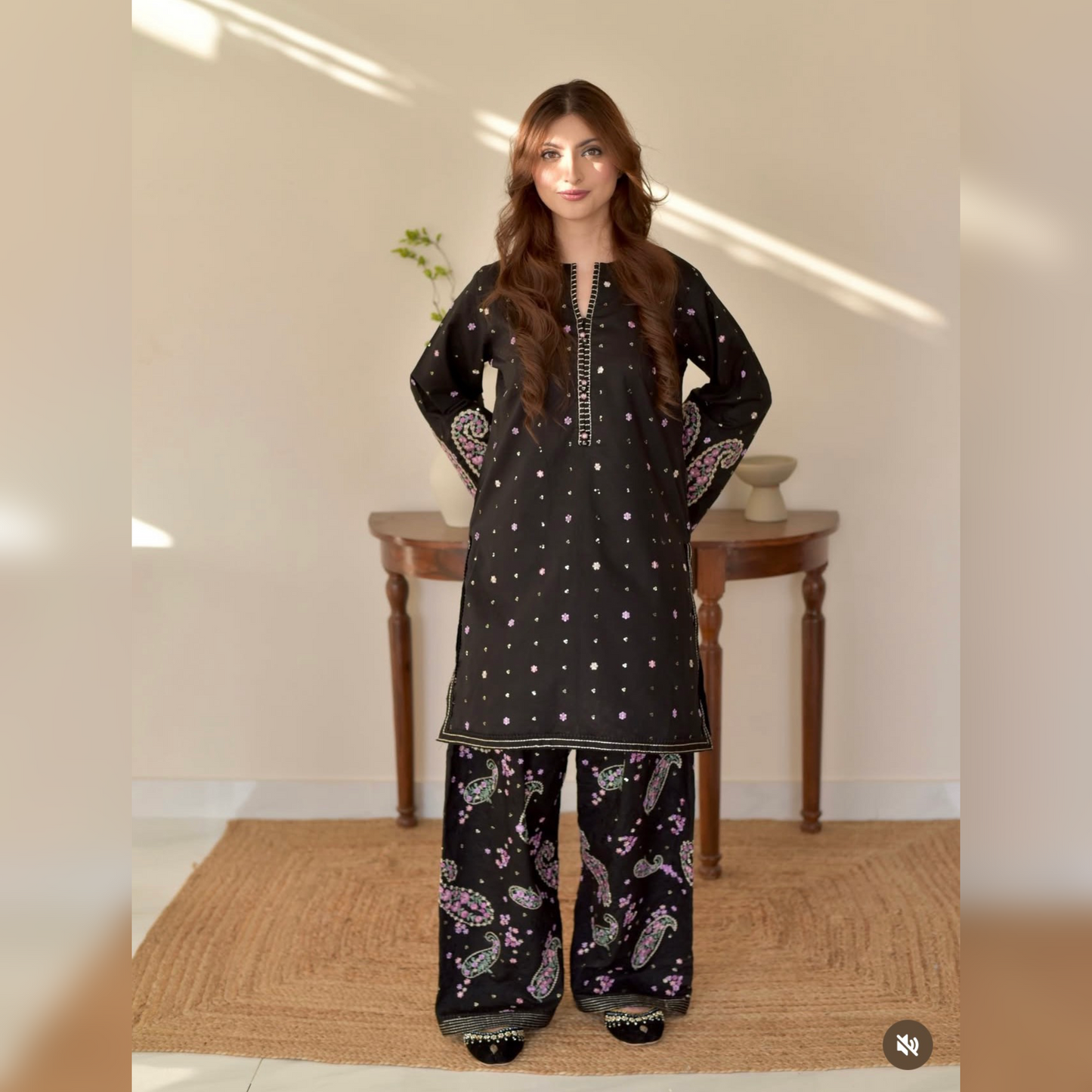 Dhanak Embroidery Two Piece