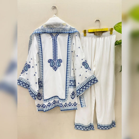 Aizel Embroidery Three Piece